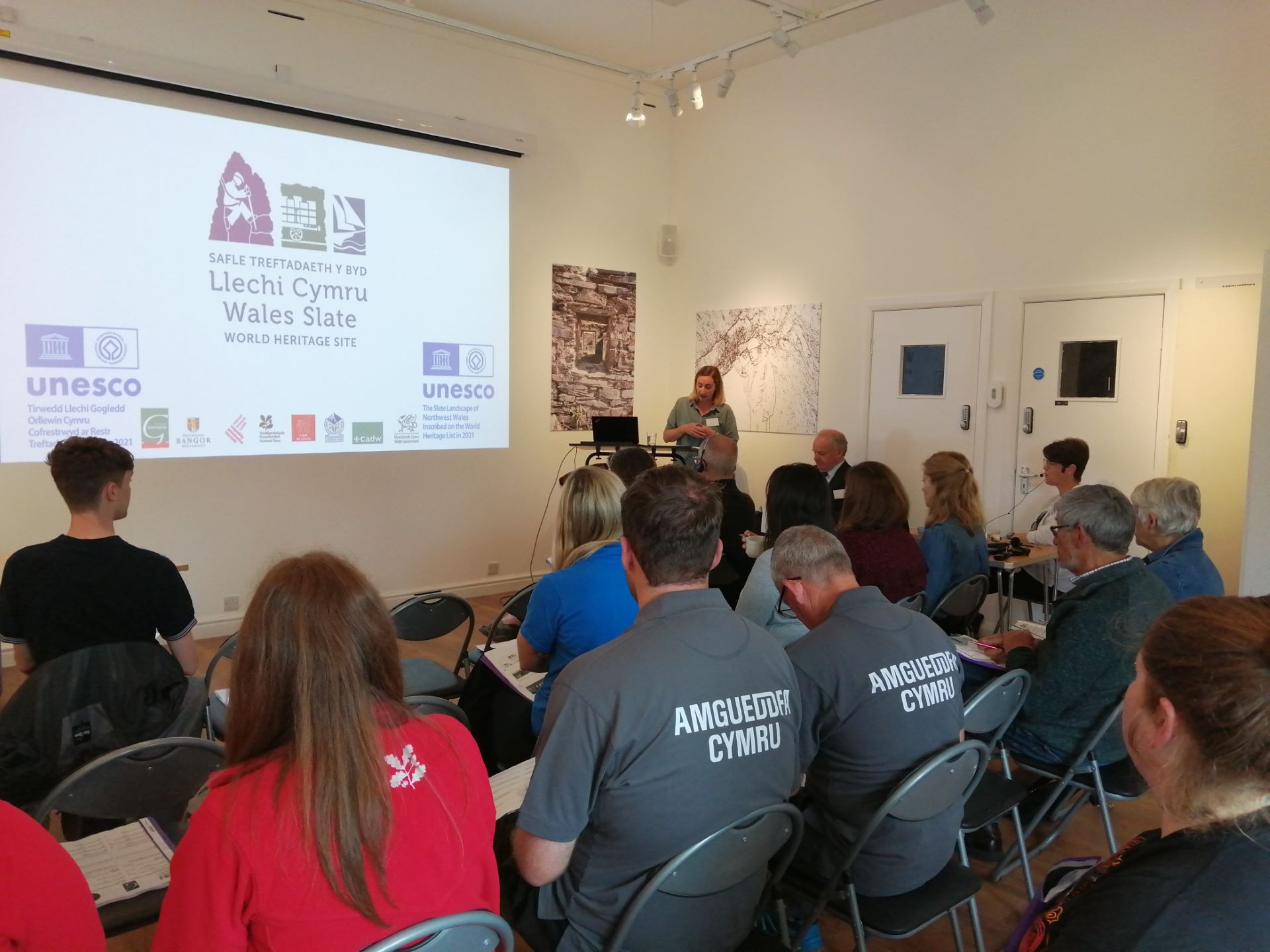 People attending a course for businesses